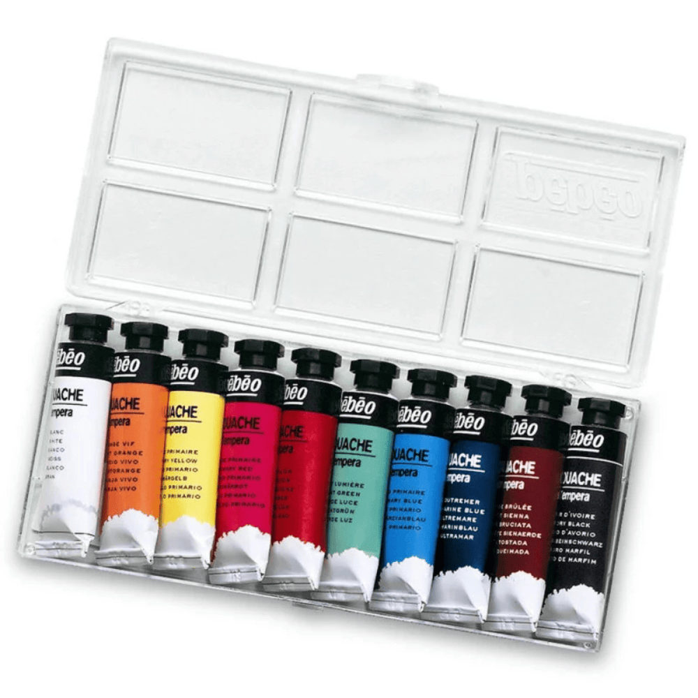 Alpha 55 Pébéo Boîte de 10 Gouaches en Tubes 10 ml