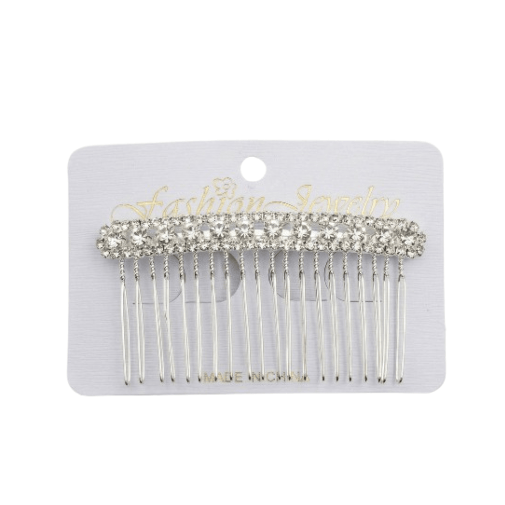 Alpha 55 Peigne strass argent – Accessoire cheveux élégant