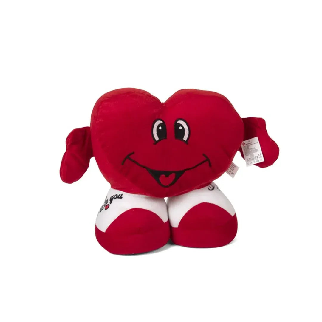 Alpha 55 Peluche en forme de cœur avec pieds – Douce et tendre