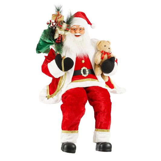 Alpha 55 Père Noël assis avec musique – Décoration festive