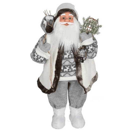 Alpha 55 Père Noël debout avec accessoires d’hiver – Déco chic