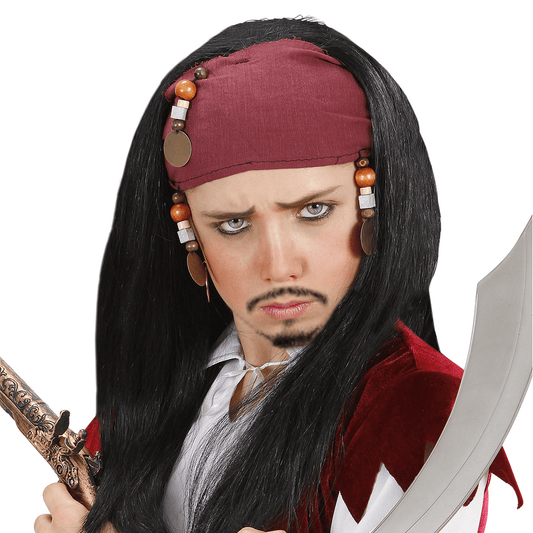 Alpha 55 Perruque enfant, Jack Sparrow avec bandana