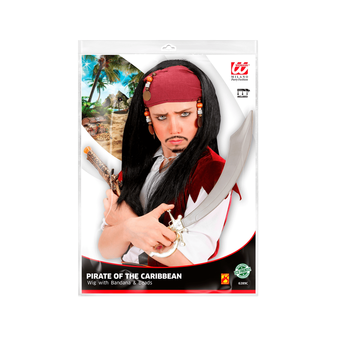 Alpha 55 Perruque enfant, Jack Sparrow avec bandana