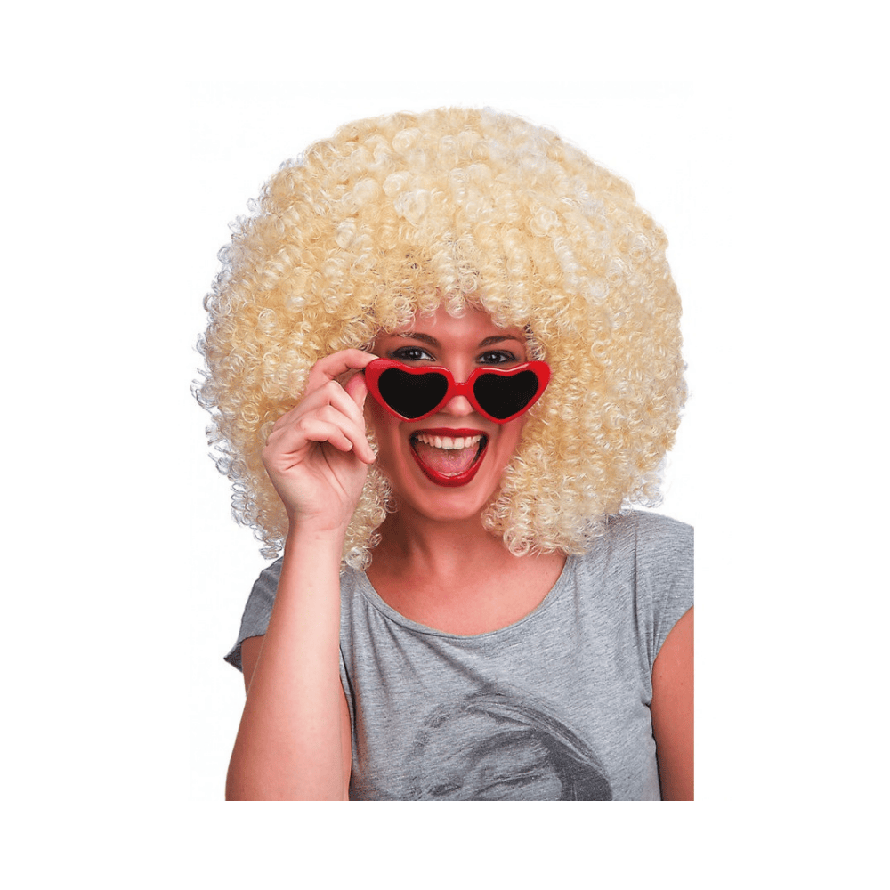 Alpha 55 Perruque Frisée Blonde 190 g – Accessoire Déguisement