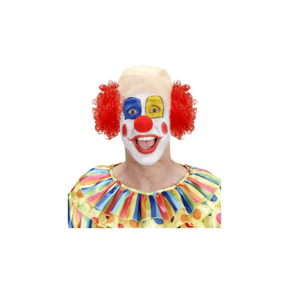 Alpha 55 Perruque Frisée Calot Clown Rouge Halloween