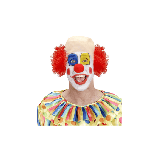Alpha 55 Perruque Frisée Calot Clown Rouge Halloween