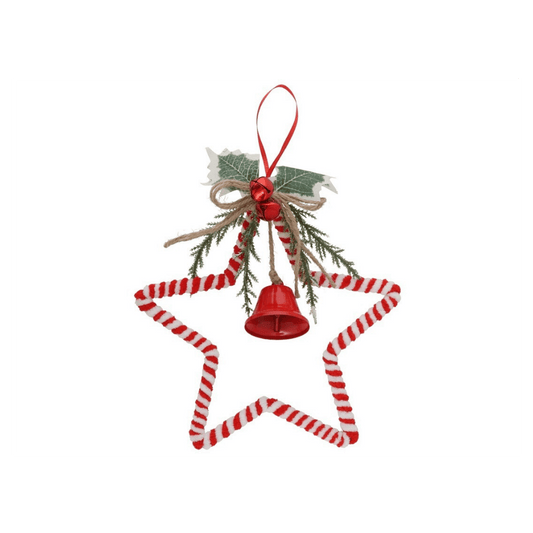 Alpha 55 Petit Étoile avec clochette – Décoration de Noël raffinée