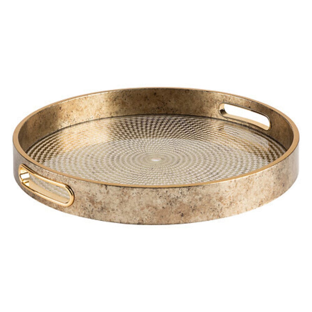 Alpha 55 Petit Plateau rond "Elya" en verre et résine