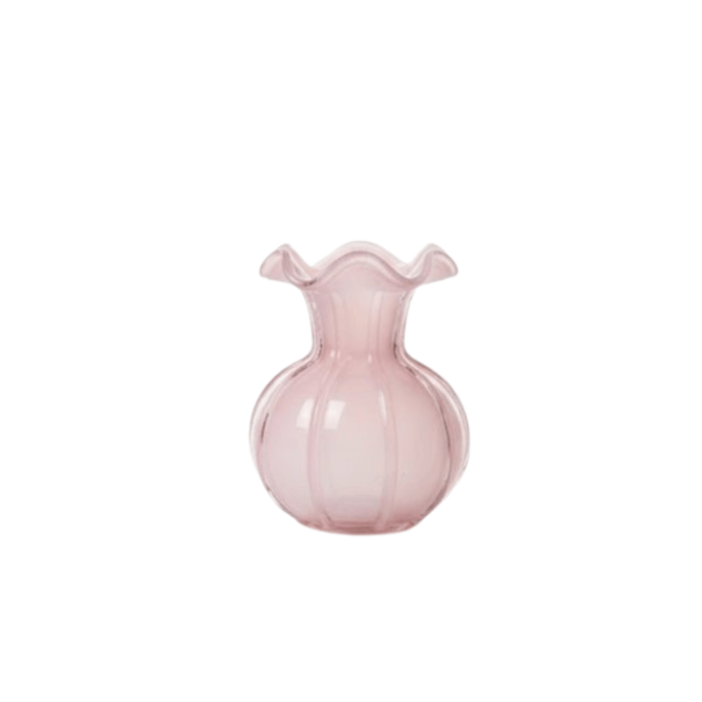 Alpha 55 Petit Vase Corolle en Verre Rose Clair – Délicat & Élégant