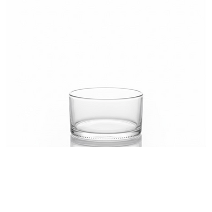 Alpha 55 Petit Vase Rond Bas en Verre – Simple & Élégant