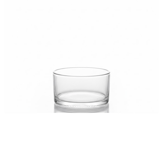 Alpha 55 Petit Vase Rond Bas en Verre – Simple & Élégant