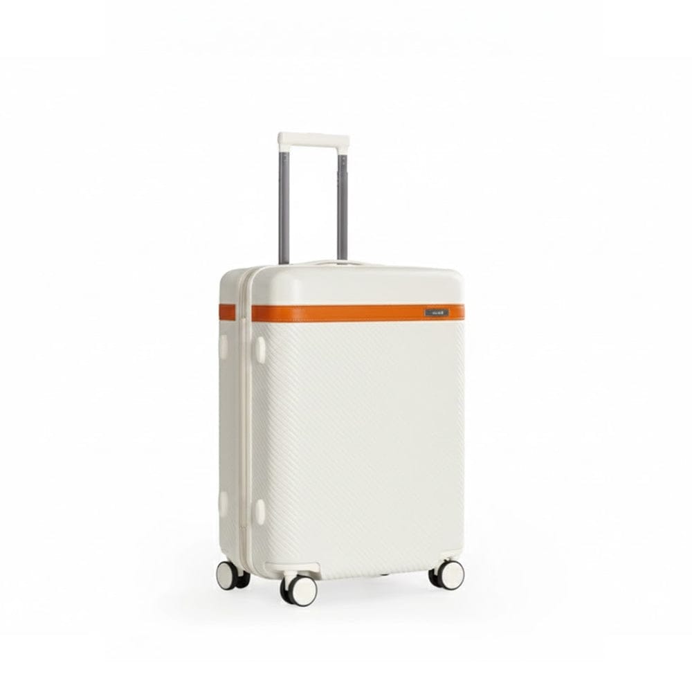 Alpha 55 Petite Trolley 8 Roues KAZONNE Blanc – Élégance & Robustesse