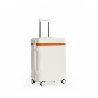 Alpha 55 Petite Trolley 8 Roues KAZONNE Blanc – Élégance & Robustesse