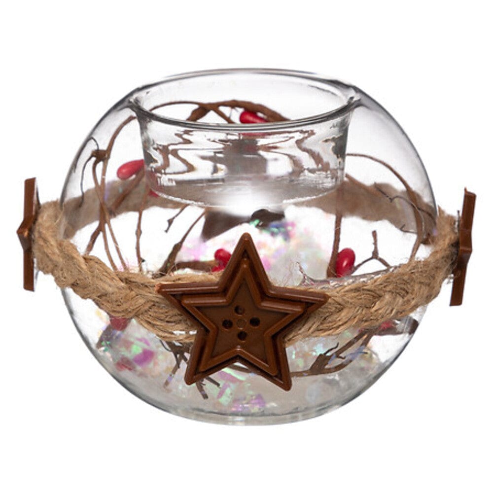 Alpha 55 Photophore boule décoré en verre