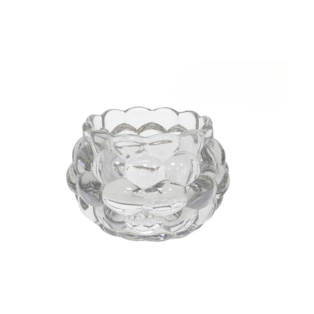 Alpha 55 Photophore en verre relief rond décoratif