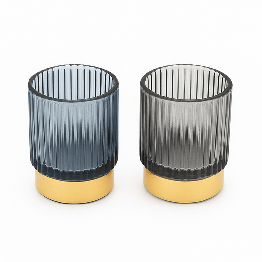 Alpha 55 Photophore nervuré avec base