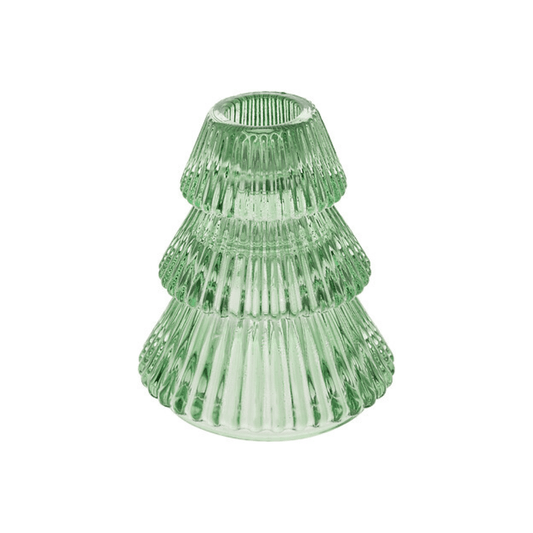 Alpha 55 Photophore Sapin en Verre Vert – Déco Lumineuse Noël