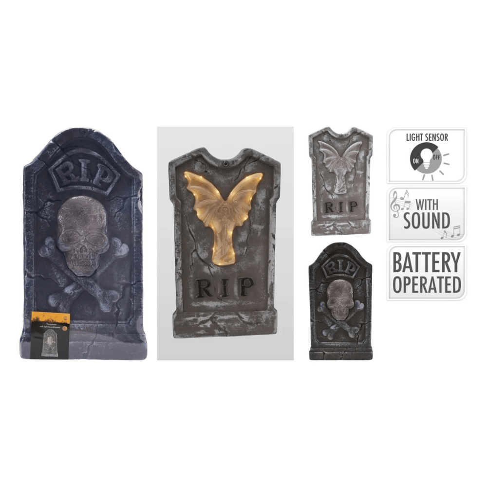 Alpha 55 Pierre Tombale LED 49 x 90 cm – Décoration Halloween
