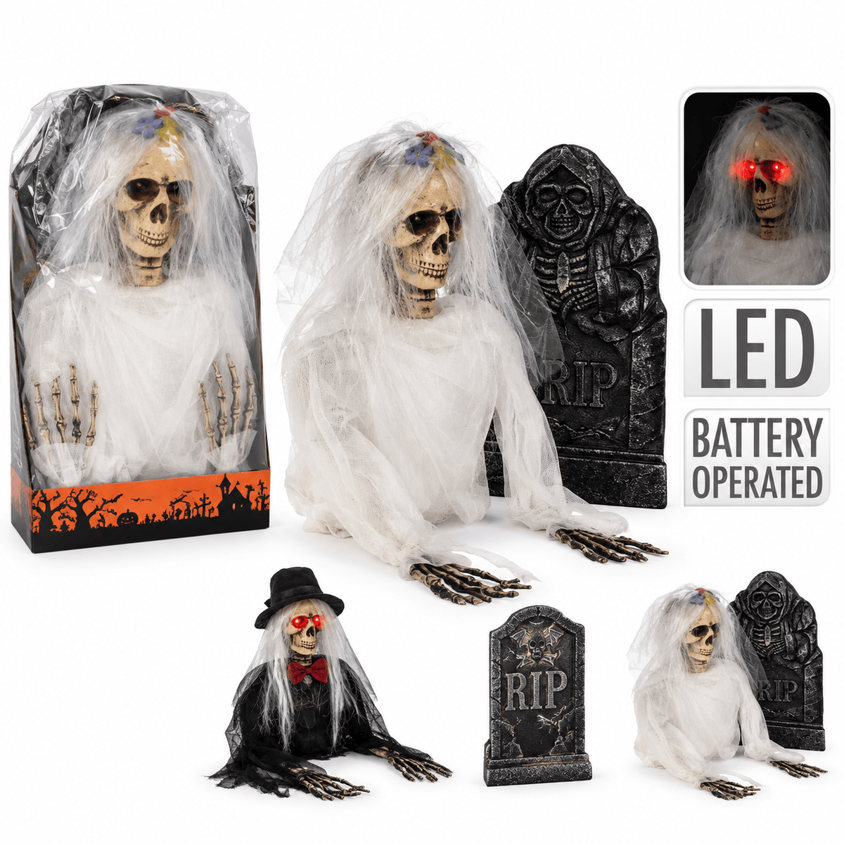 Alpha 55 Pierre Tombale LED – Décoration Halloween