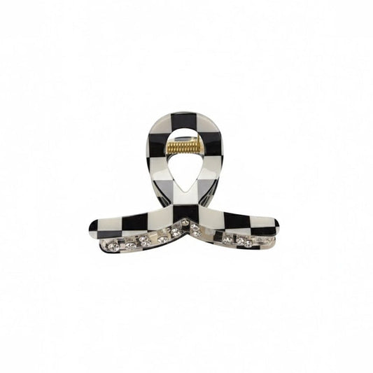 Alpha 55 Pince en plastique Vichy noir cheveux