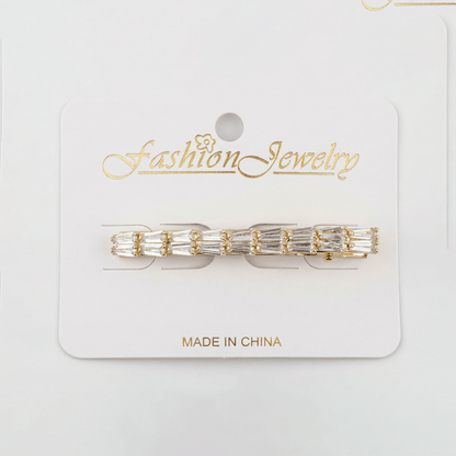 Alpha 55 Pince plate strass fine – Accessoire cheveux élégant