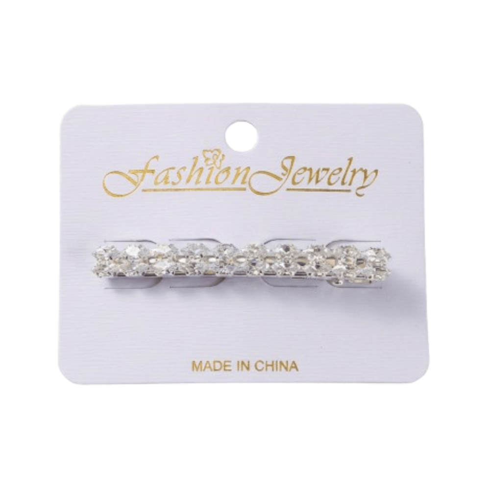 Alpha 55 Pince plate strass fine – Accessoire cheveux élégant