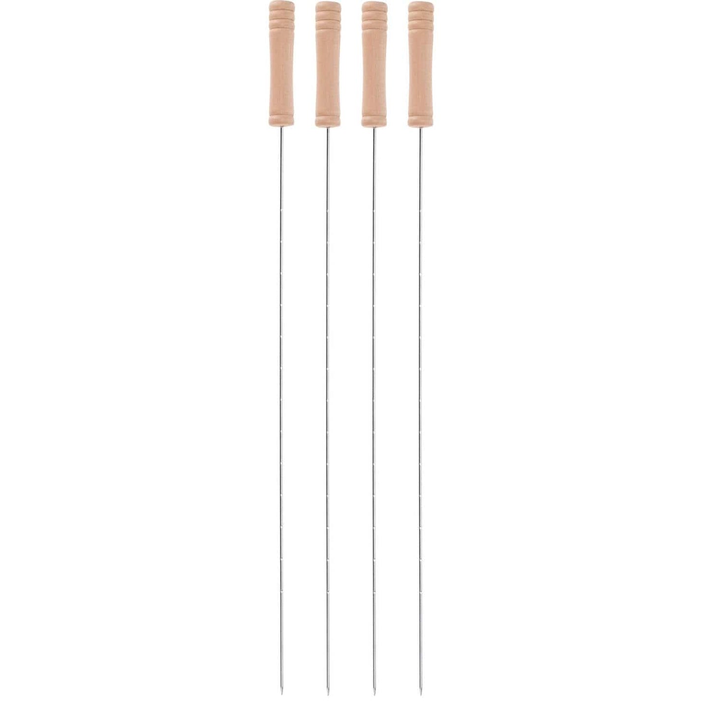 Alpha 55 Pique barbecue brochette x4 40cm manche bois