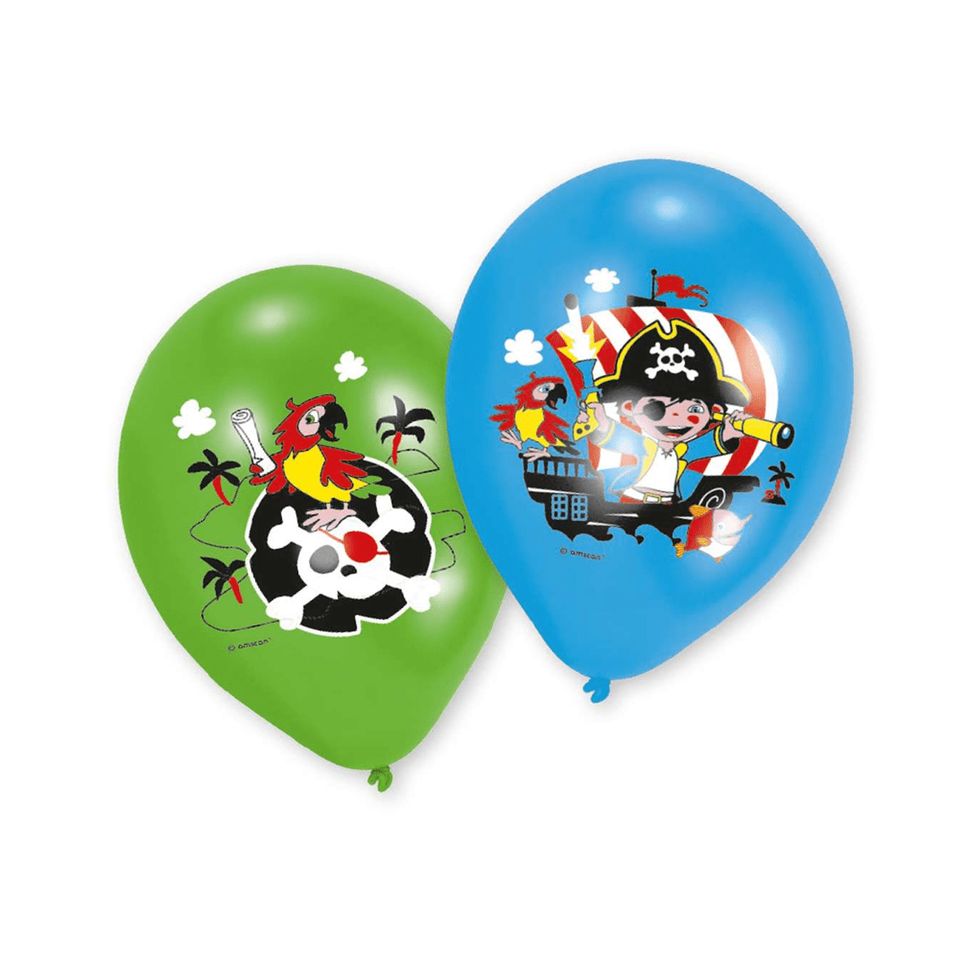 Alpha 55 Pirate, lot de 6 ballons latex 28 cm