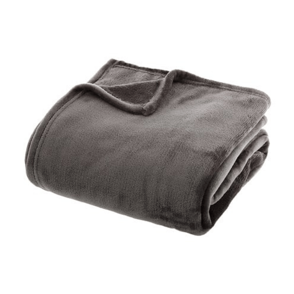 Alpha 55 Plaid Gris Foncé Plaid en Flanelle Doux et Confortable