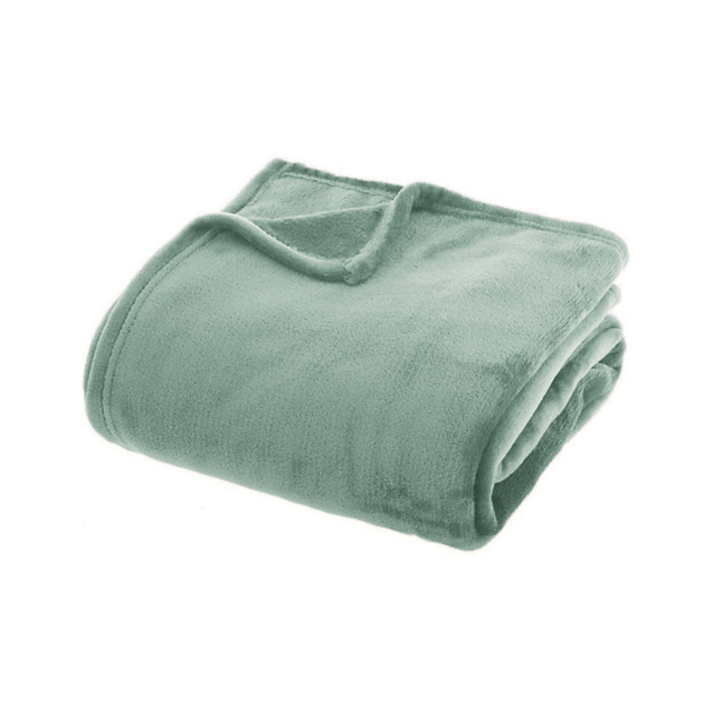 Alpha 55 Plaid Vert Céladon Plaid Ollis Uni Flanelle Doux et Chaleureux