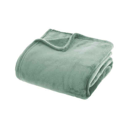 Alpha 55 Plaid Vert Céladon Plaid Ollis Uni Flanelle Doux et Chaleureux