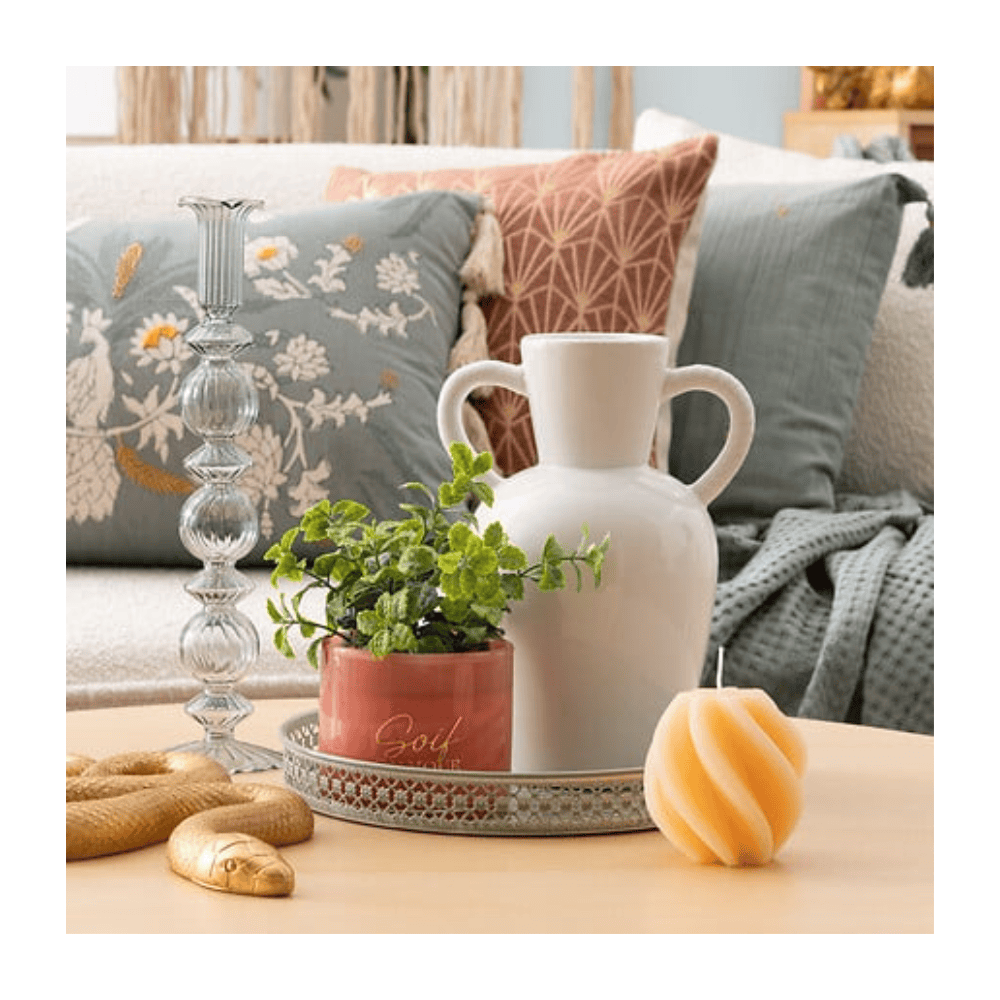 Alpha 55 Plante artificielle grasse en verre Tayli 18 cm