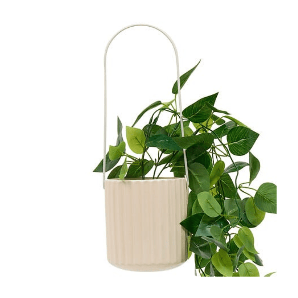 Alpha 55 Plante suspendue Poolside pot en céramique beige