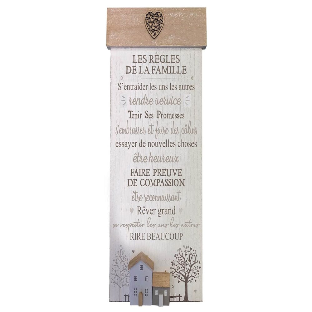 Alpha 55 Plaque déco règles de la famille