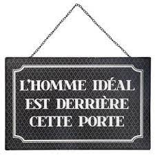 Plaque metal CHIC 28x18 noir