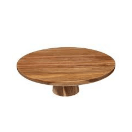 Alpha 55 Plat à gâteau sur pied en acacia – Support élégant