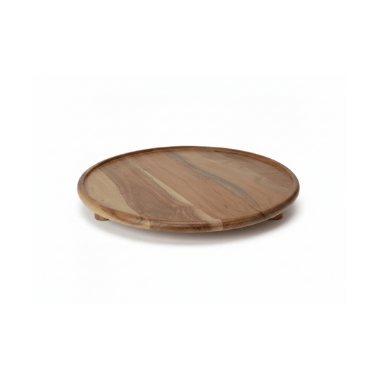 Alpha 55 Plateau à bougie en acacia sur pied décoratif