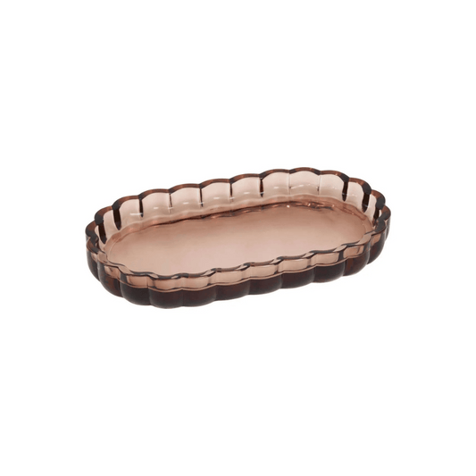 Alpha 55 Plateau FLOREA ambre en verre – Chic & décoratif