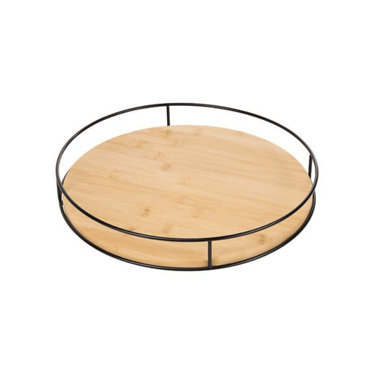 Alpha 55 Plateau Pivotant Black Bamboo Ø 35 cm