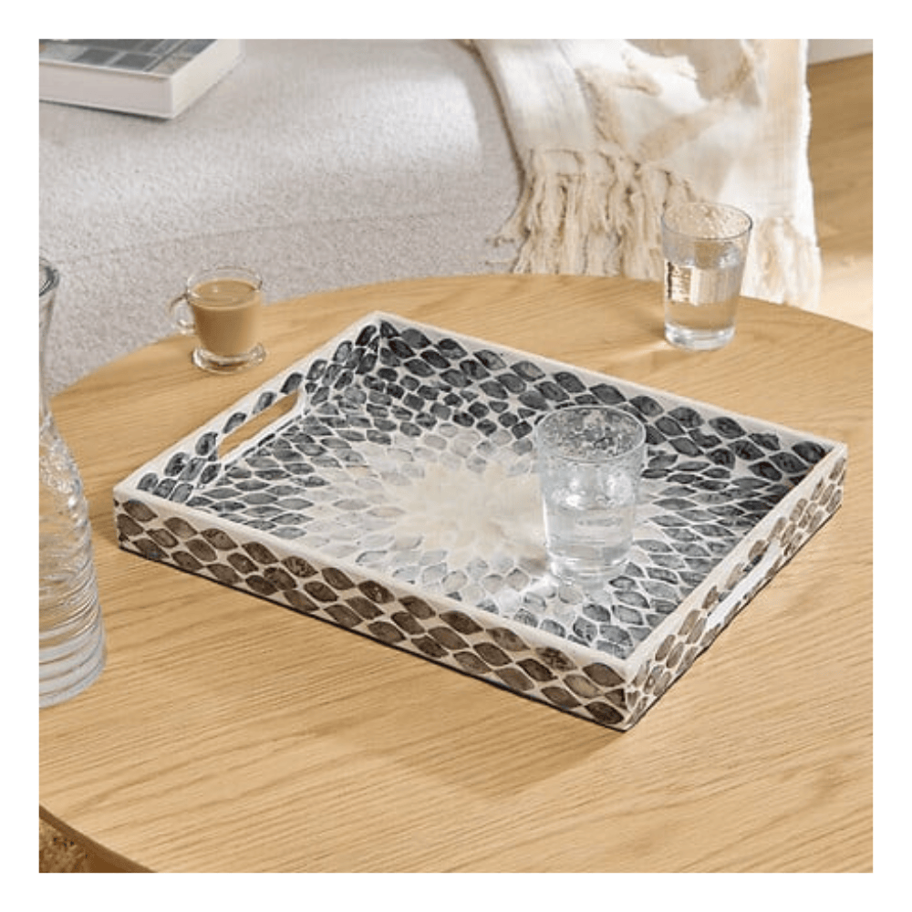 Alpha 55 Plateau Rectangulaire Sheila 38 x 30 cm Nacre