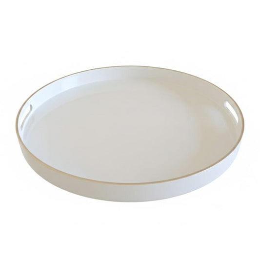 Alpha 55 Plateau Rond Uni Blanc – Design Épuré & Chic