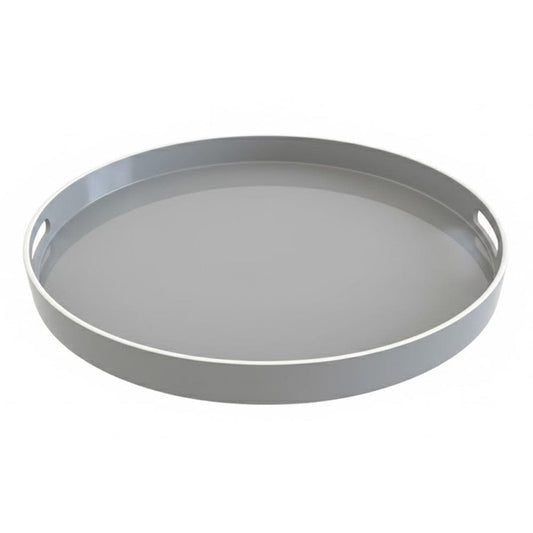 Alpha 55 Plateau Rond Uni Gris – Design Moderne & Chic