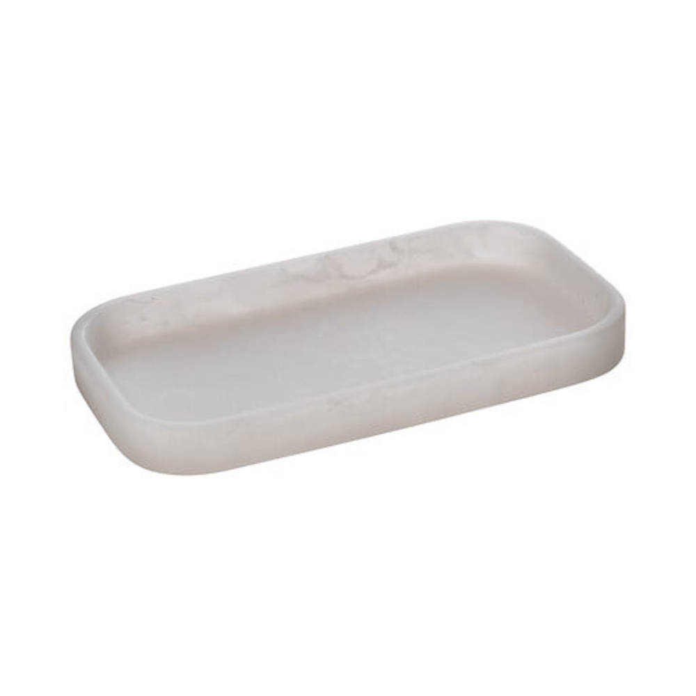 Alpha 55 Plateau salle de bain résine Cloudy blanc