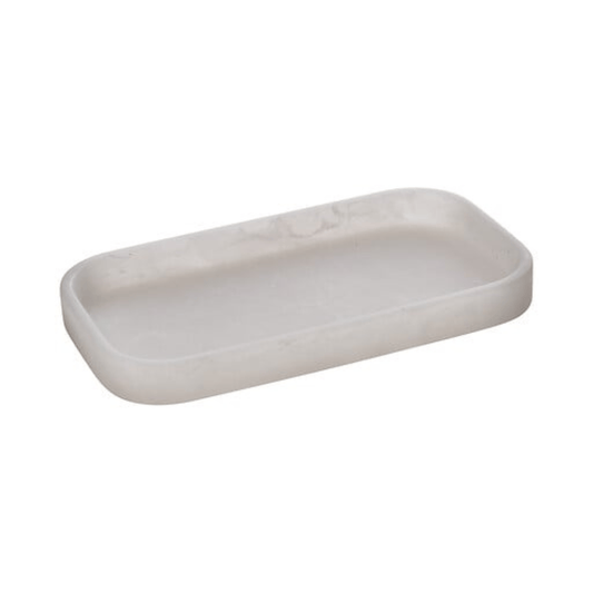 Alpha 55 Plateau salle de bain résine Cloudy blanc