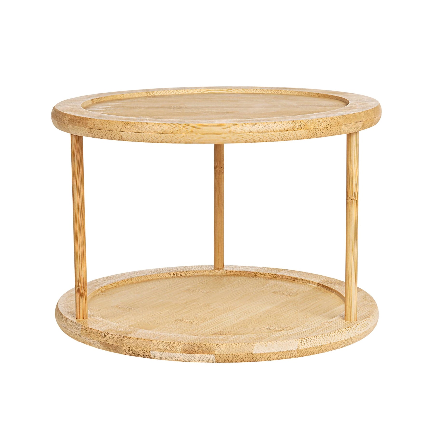 Plateau tournant 2 niveaux en bambou 25x18 cm