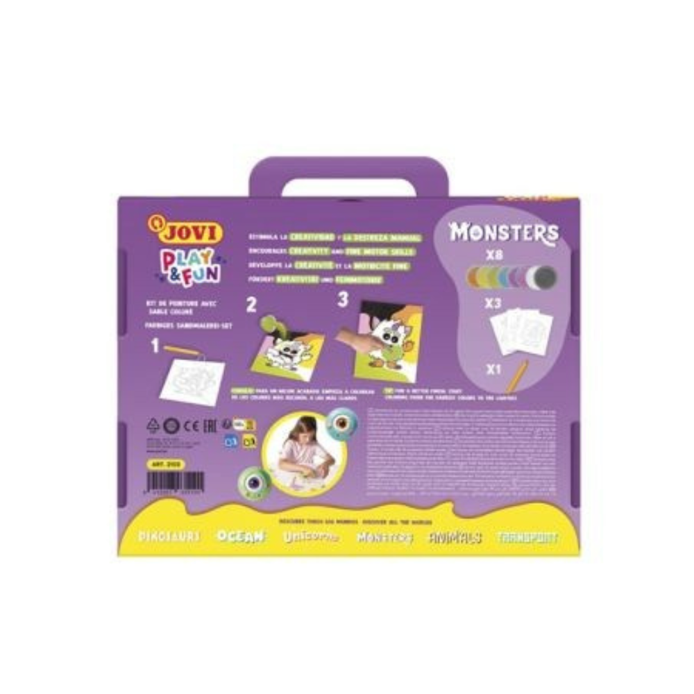 Alpha 55 Play-Fun Monstres – Kit de Peinture sur Sable Créatif