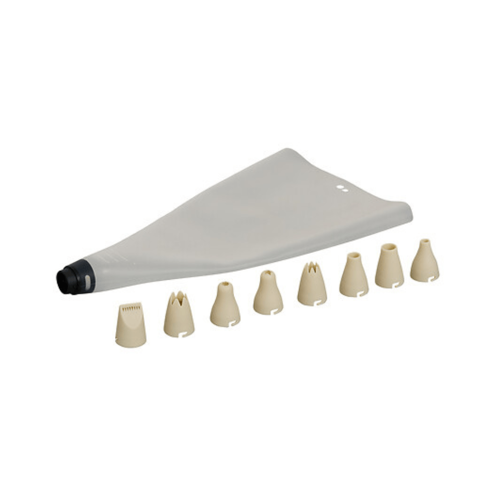 Alpha 55 Poche à douille en silicone avec 8 douilles pâtisserie