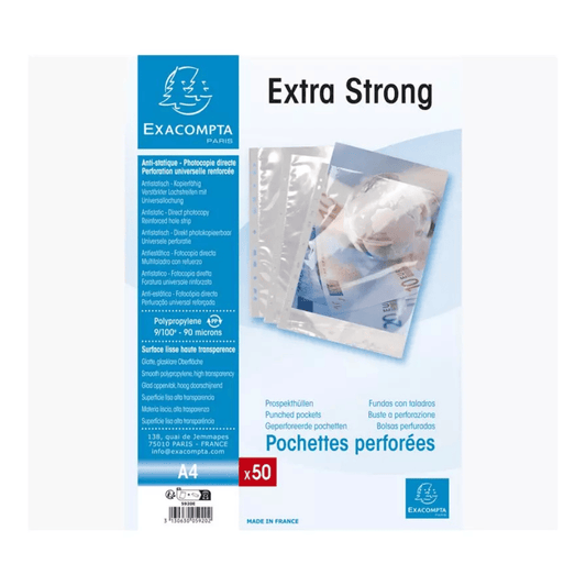 Pochette Perforée 5920SE – Boîte de 50 Pochettes A4 — Alpha 55 Maroc