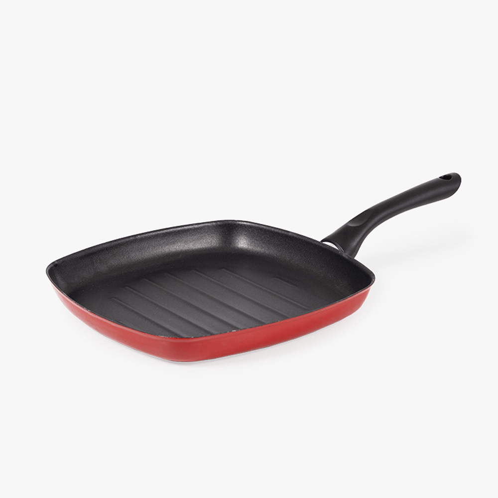 Poêle grill rouge 27 cm de Vitrex