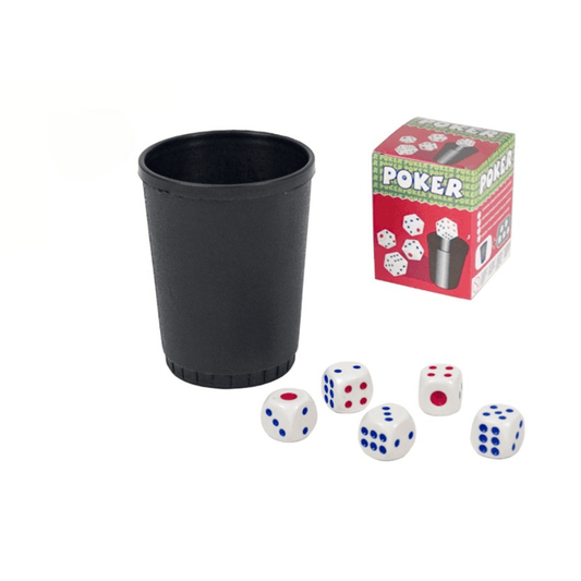 Alpha 55 Poker Yam’s shaker avec 5 dés – Jeu de dés